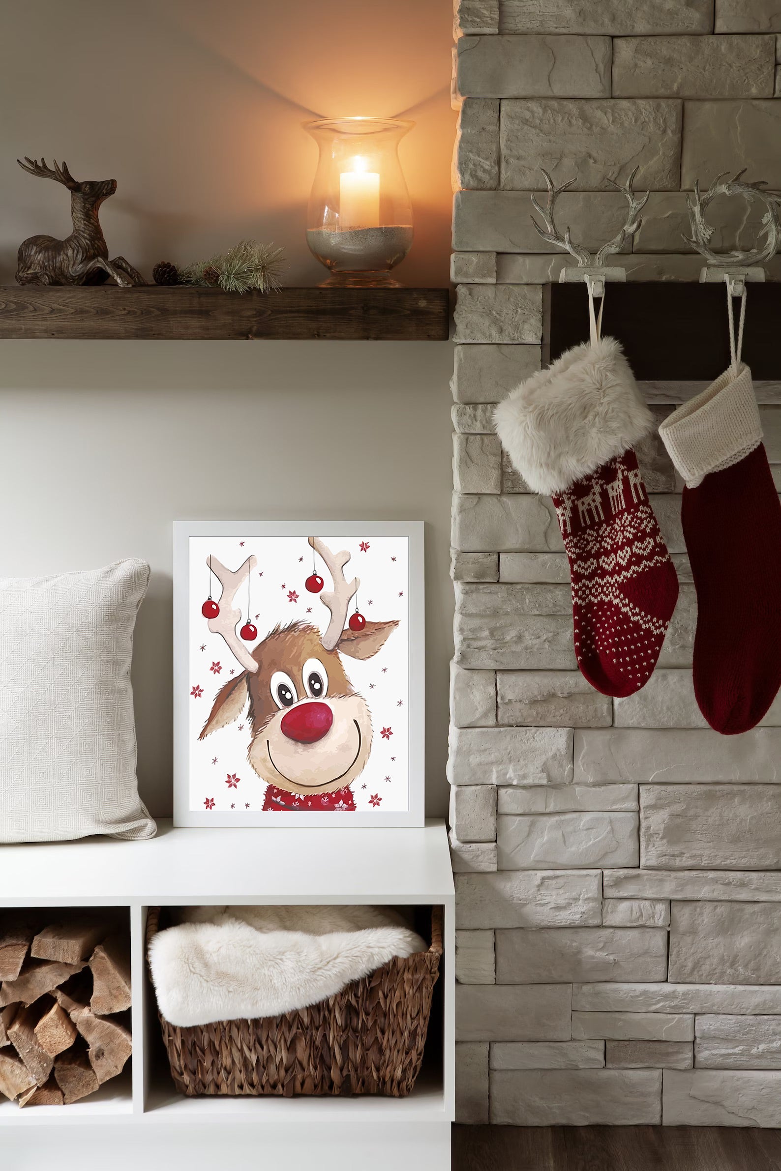 Set Pictură pe numere – Renul Rudolf 6128