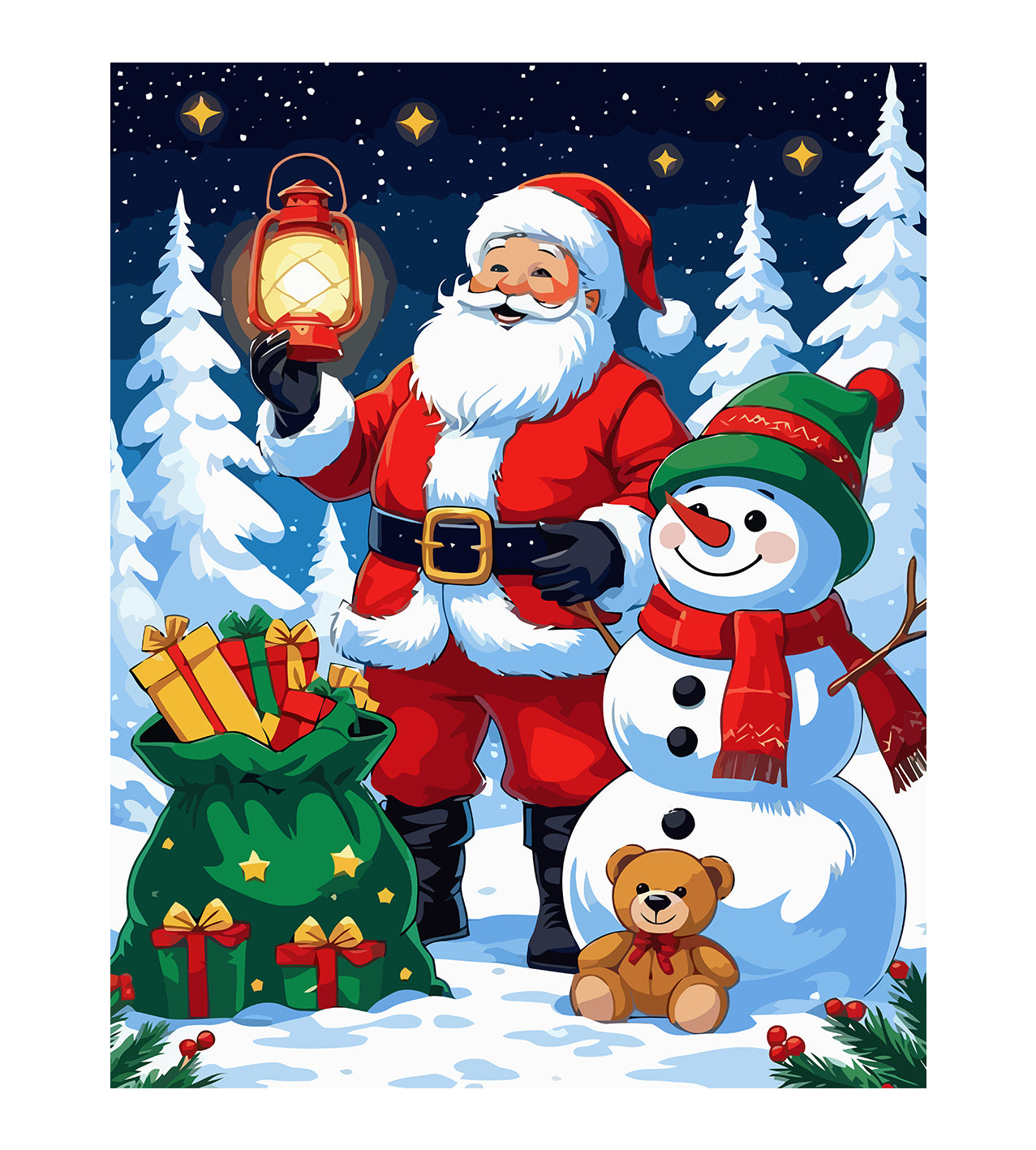 Set Pictură pe numere – Moș Crăciun 6133