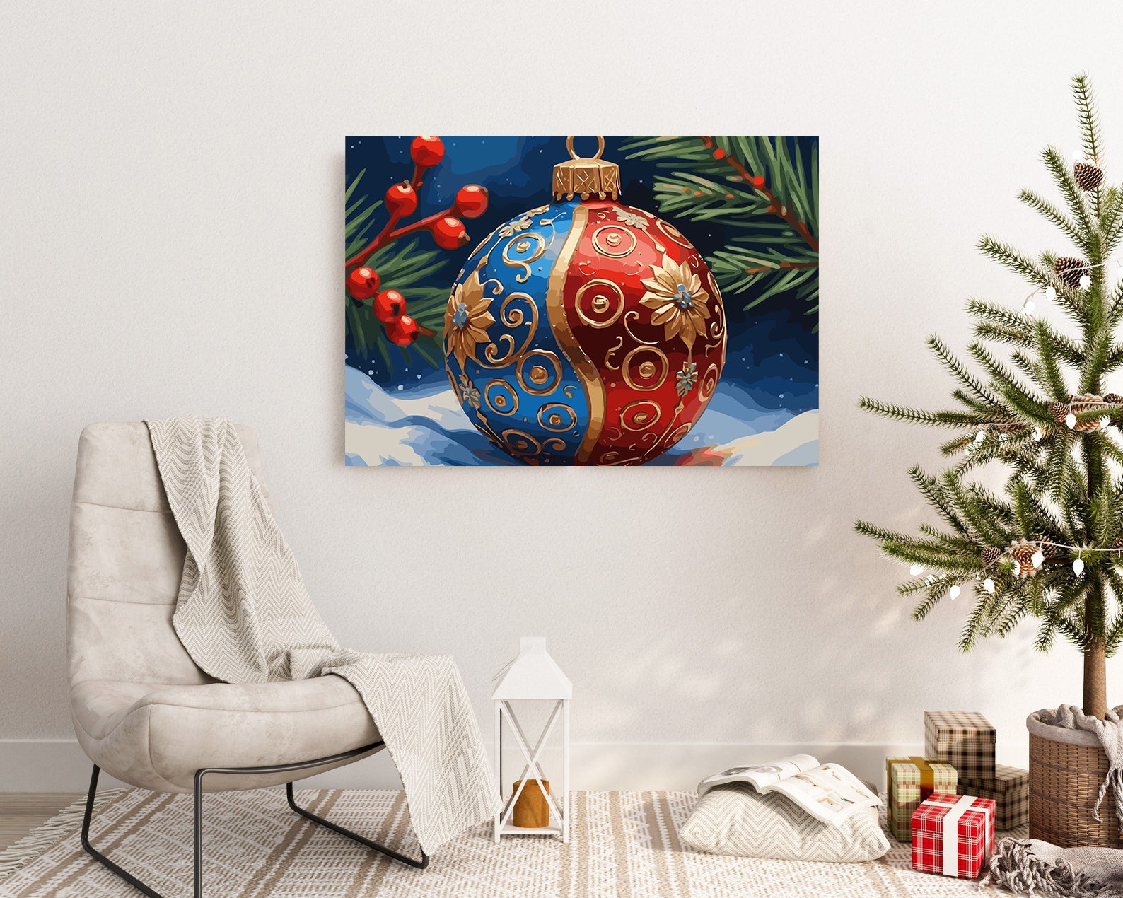 Set Pictură pe numere – Decorațiuni De Crăciun 6139