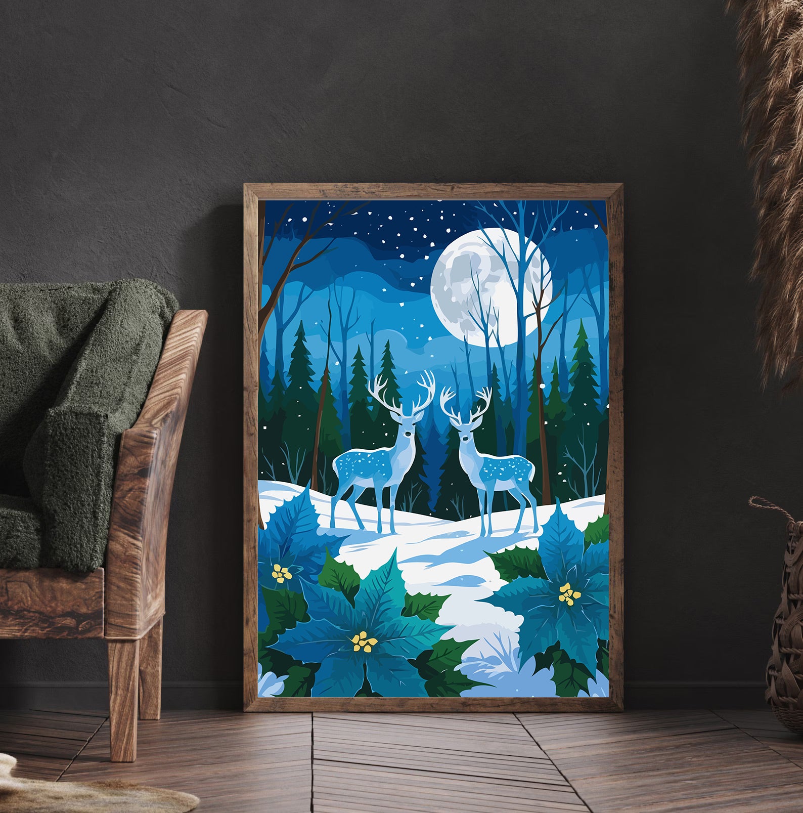 Set Pictură pe numere – Cerbi În Pădure Iarna 6142