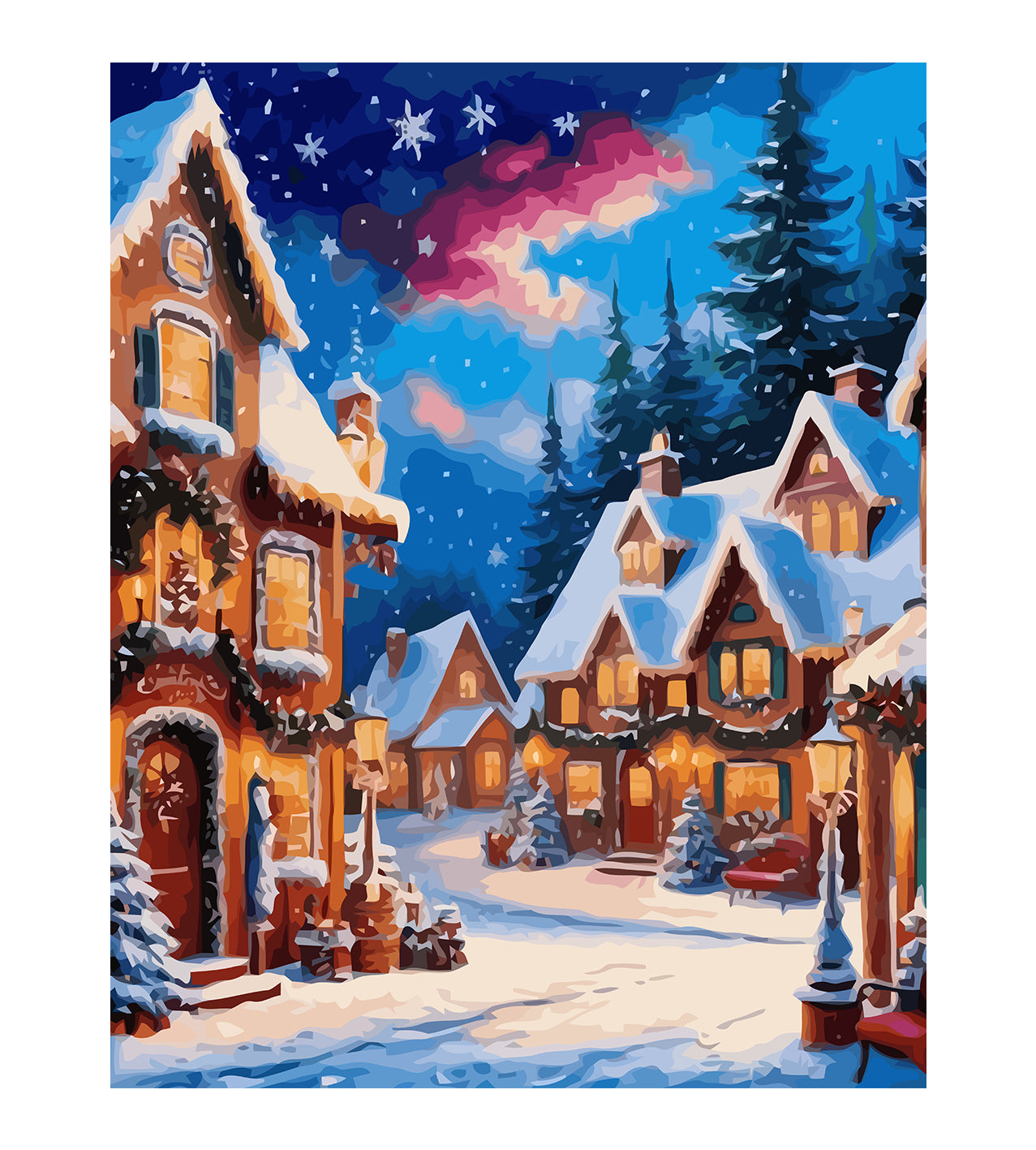 Set Pictură pe numere – Iarna În Oraș 6148