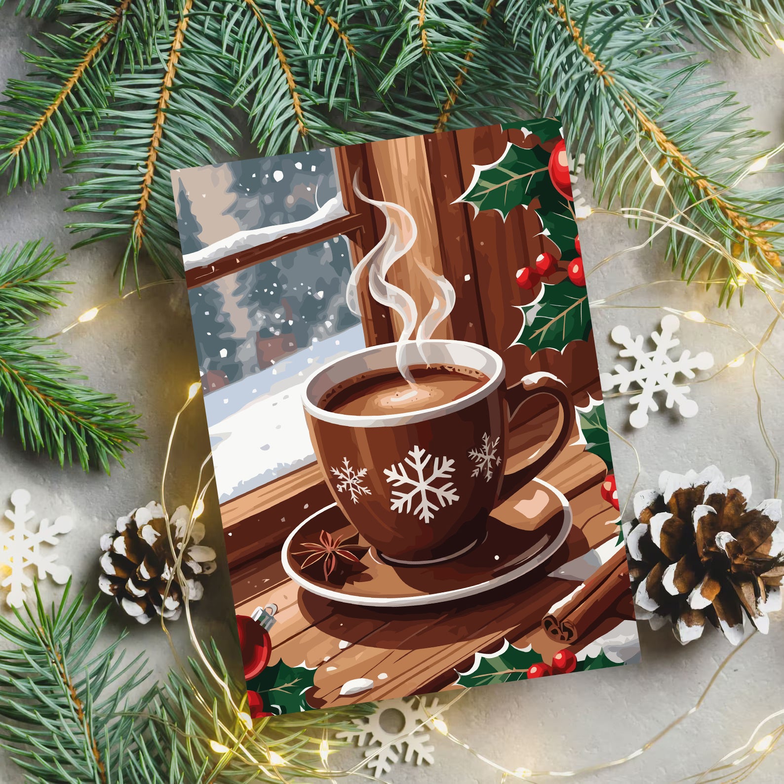 Set Pictură pe numere – Ciocolată Caldă 6151