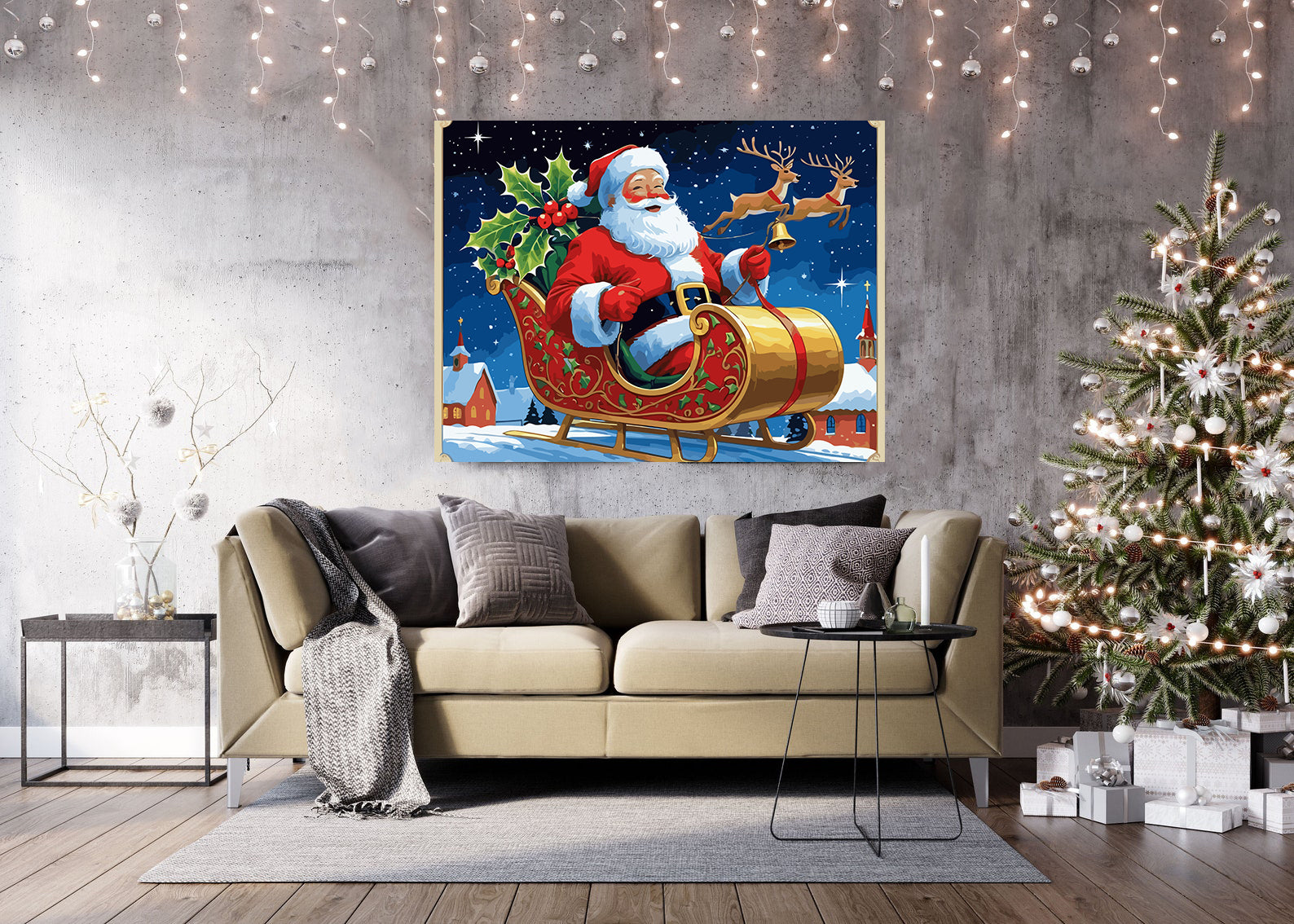 Set Pictură pe numere – Sania Lui Moș Crăciun 6159