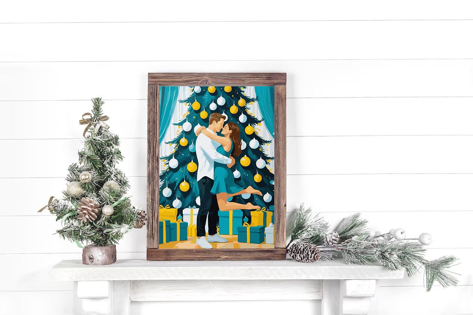 Set Pictură pe numere – Îndrăgostiți De Sărbători 6169