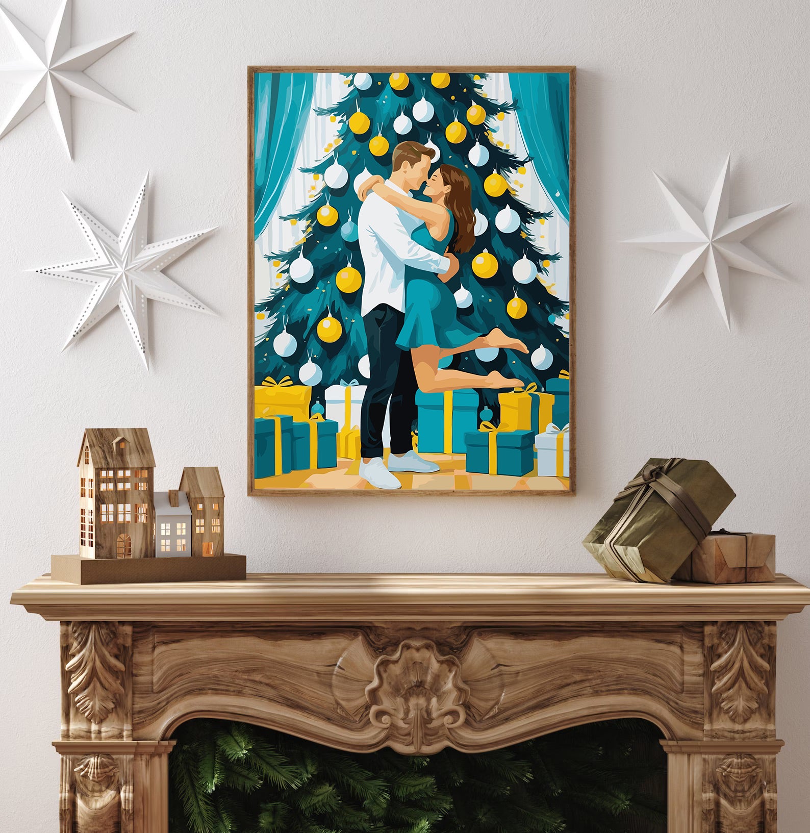 Set Pictură pe numere – Îndrăgostiți De Sărbători 6169