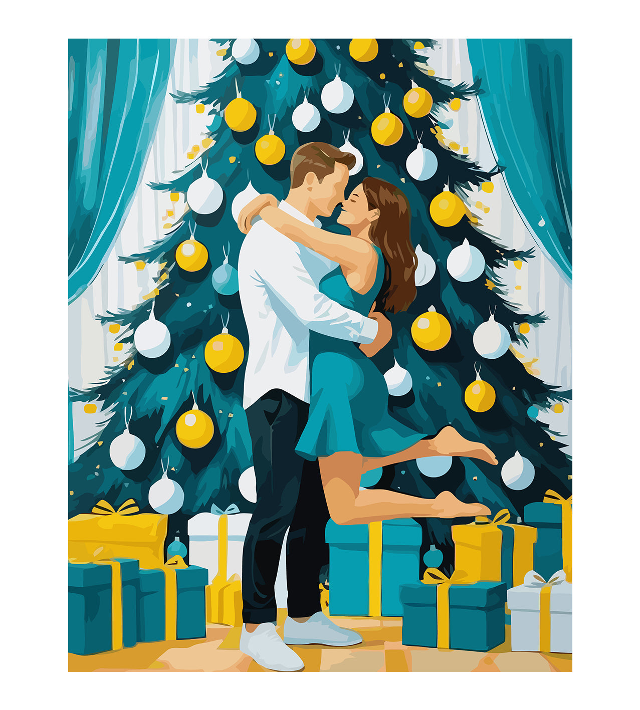 Set Pictură pe numere – Îndrăgostiți De Sărbători 6169