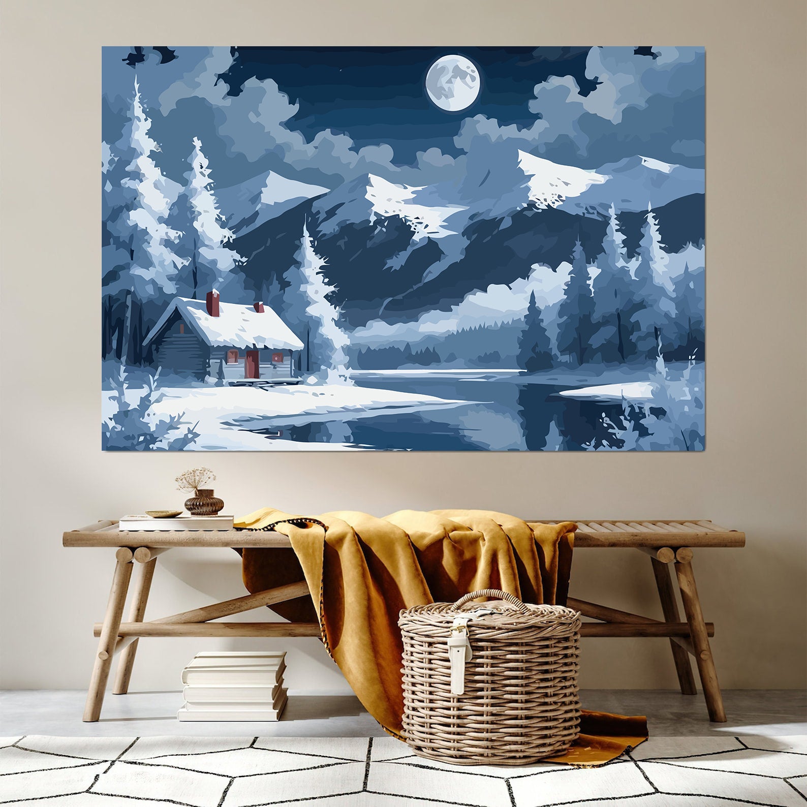 Set Pictură pe numere – Peisaj De Iarnă 6180