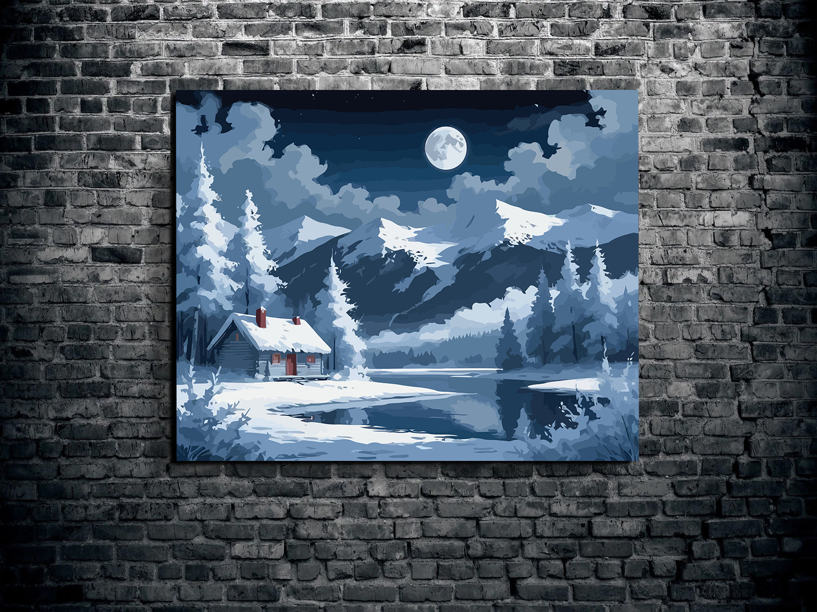 Set Pictură pe numere – Peisaj De Iarnă 6180