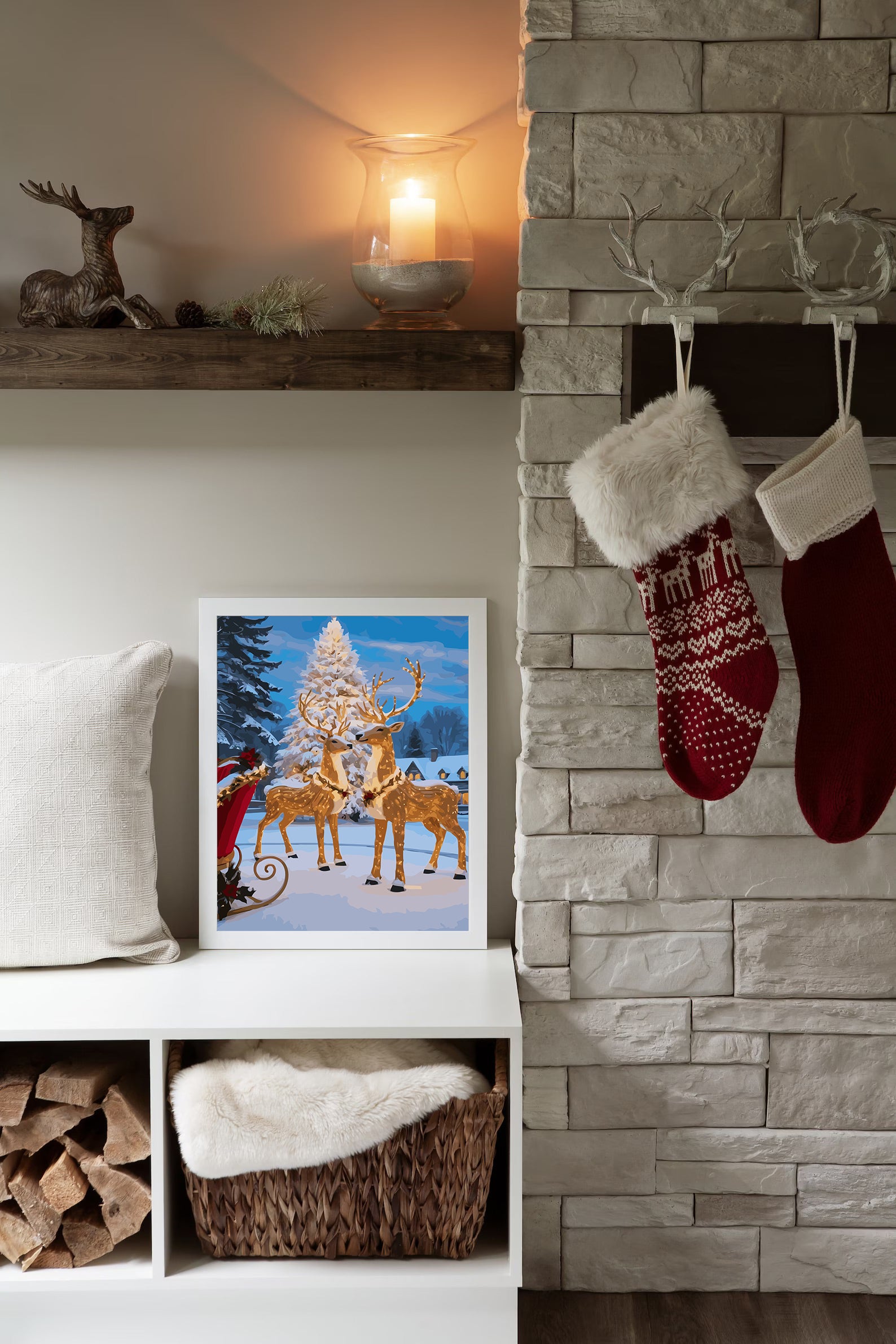 Set Pictură pe numere – Renii Lui Moș Crăciun 6183