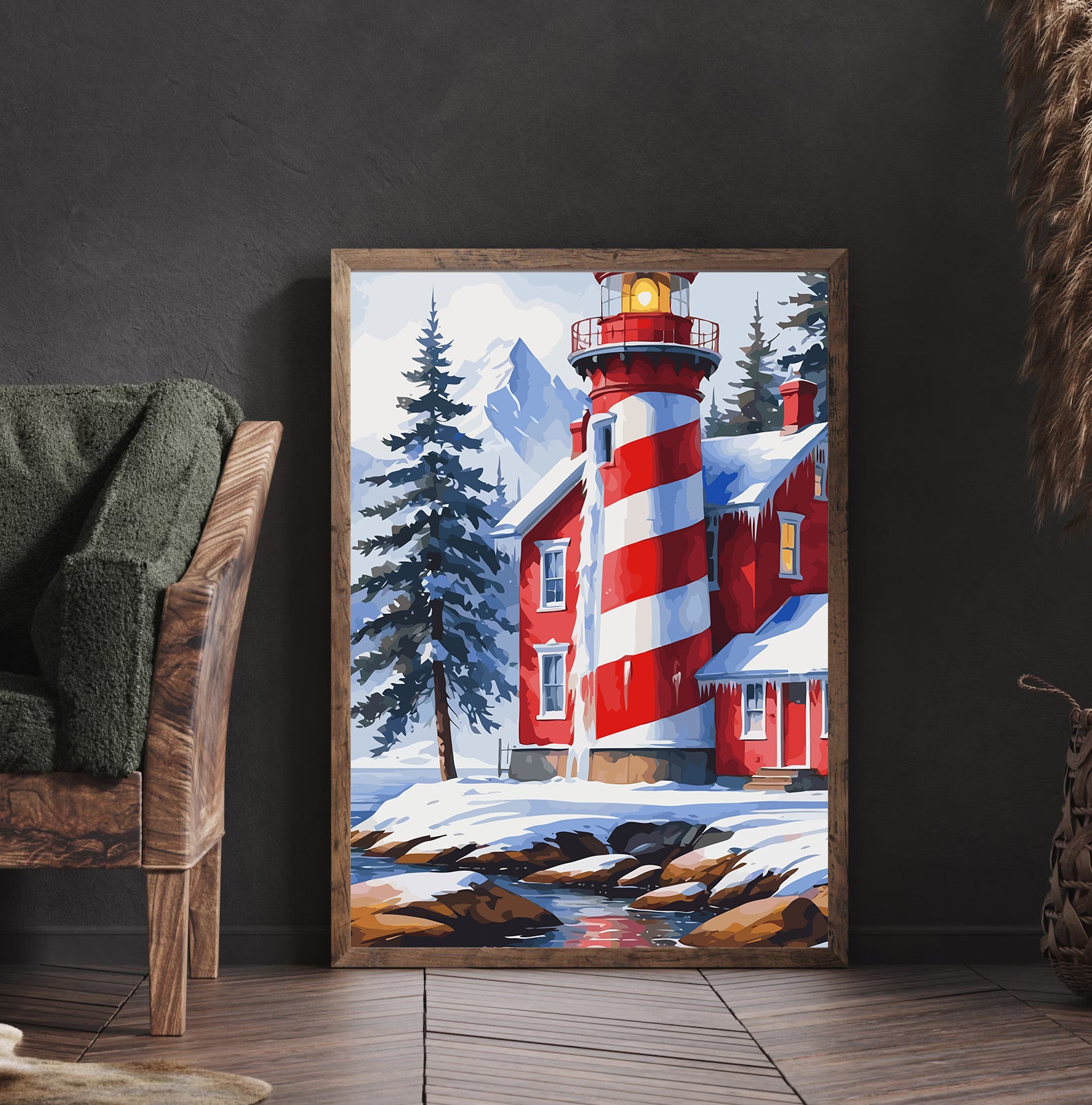 Set Pictură pe numere – Peisaj De Iarnă 6193