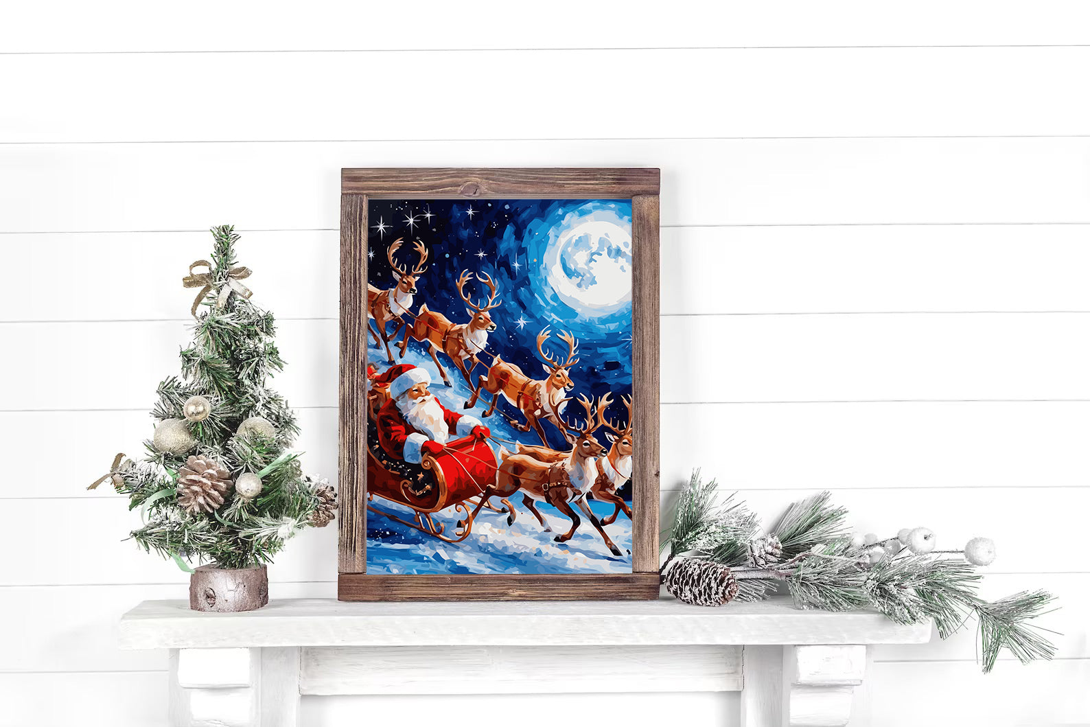 Set Pictură pe numere – Sania Lui Moș Crăciun 6204