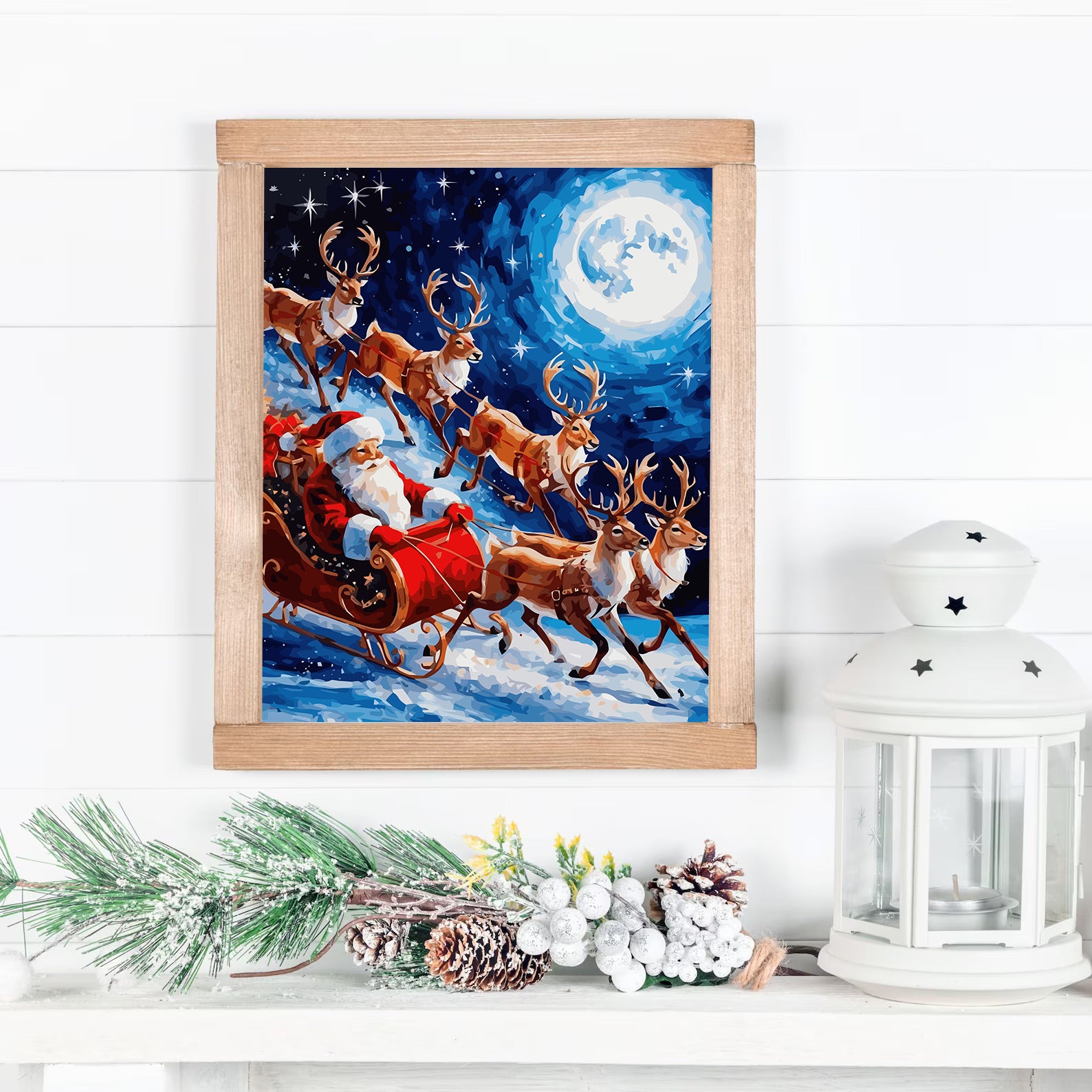 Set Pictură pe numere – Sania Lui Moș Crăciun 6204