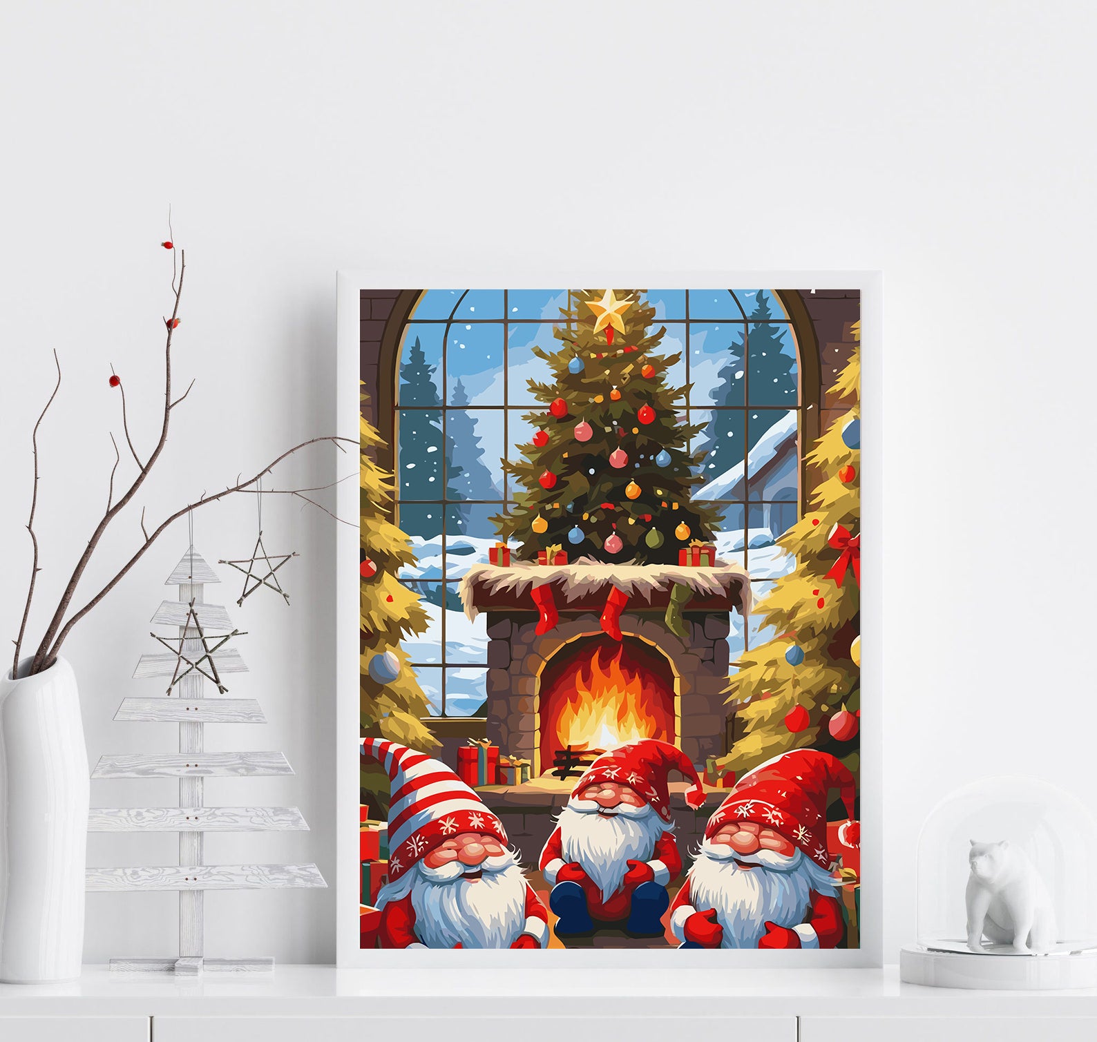 Set Pictură pe numere – Elfi De Crăciun 6207