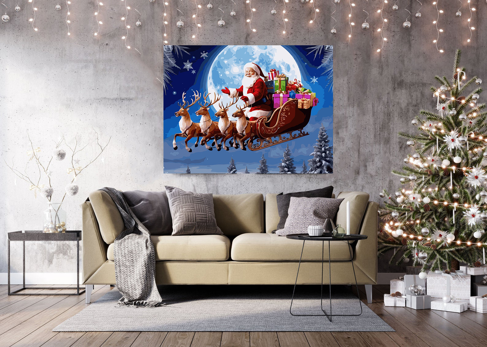 Set Pictură pe numere – Sania Lui Moș Crăciun 6223