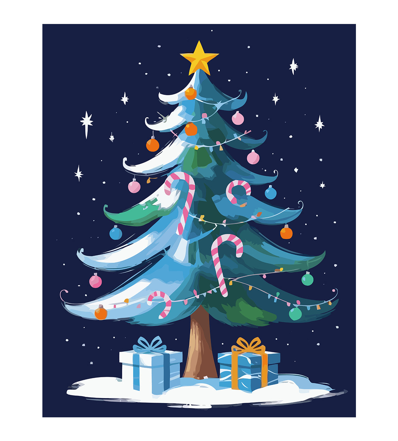 Set Pictură pe numere – Brad De Crăciun 6224