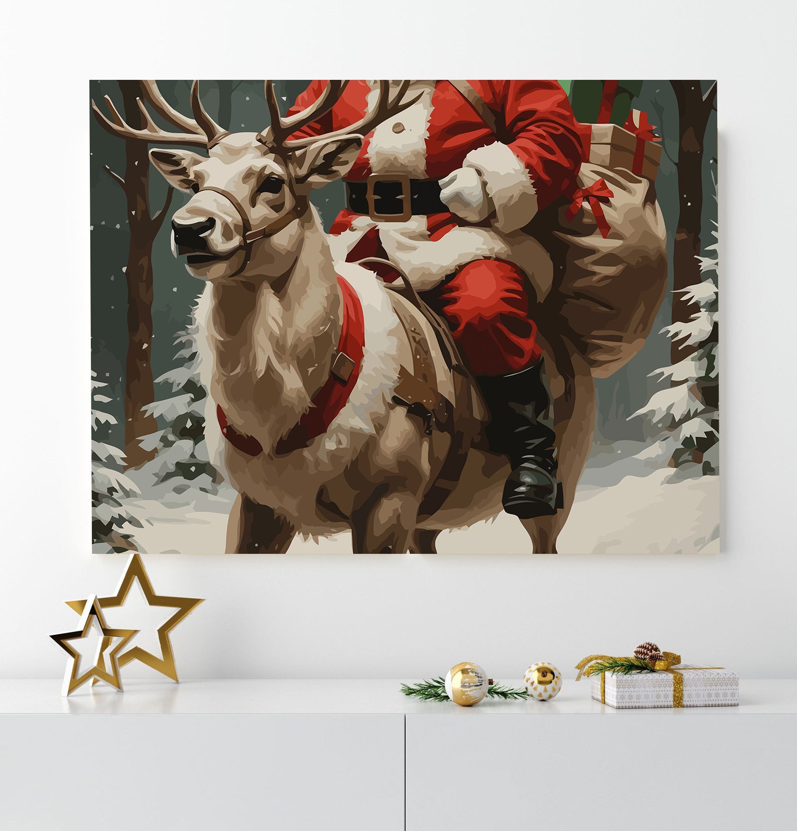 Set Pictură pe numere – Renul Lui Moș Crăciun 6237