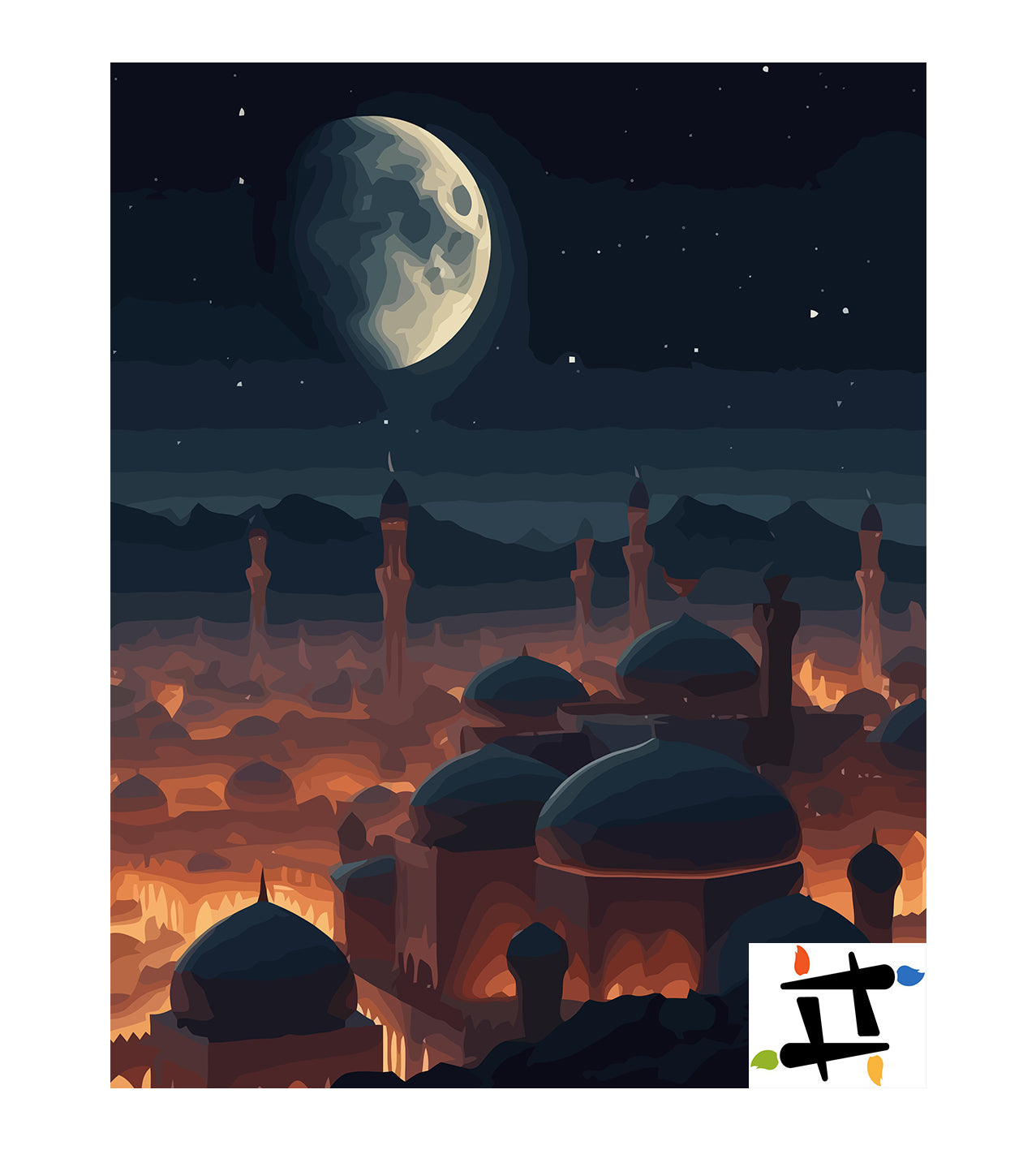 Set Pictură pe numere – Oraș Cu Moschee 6239