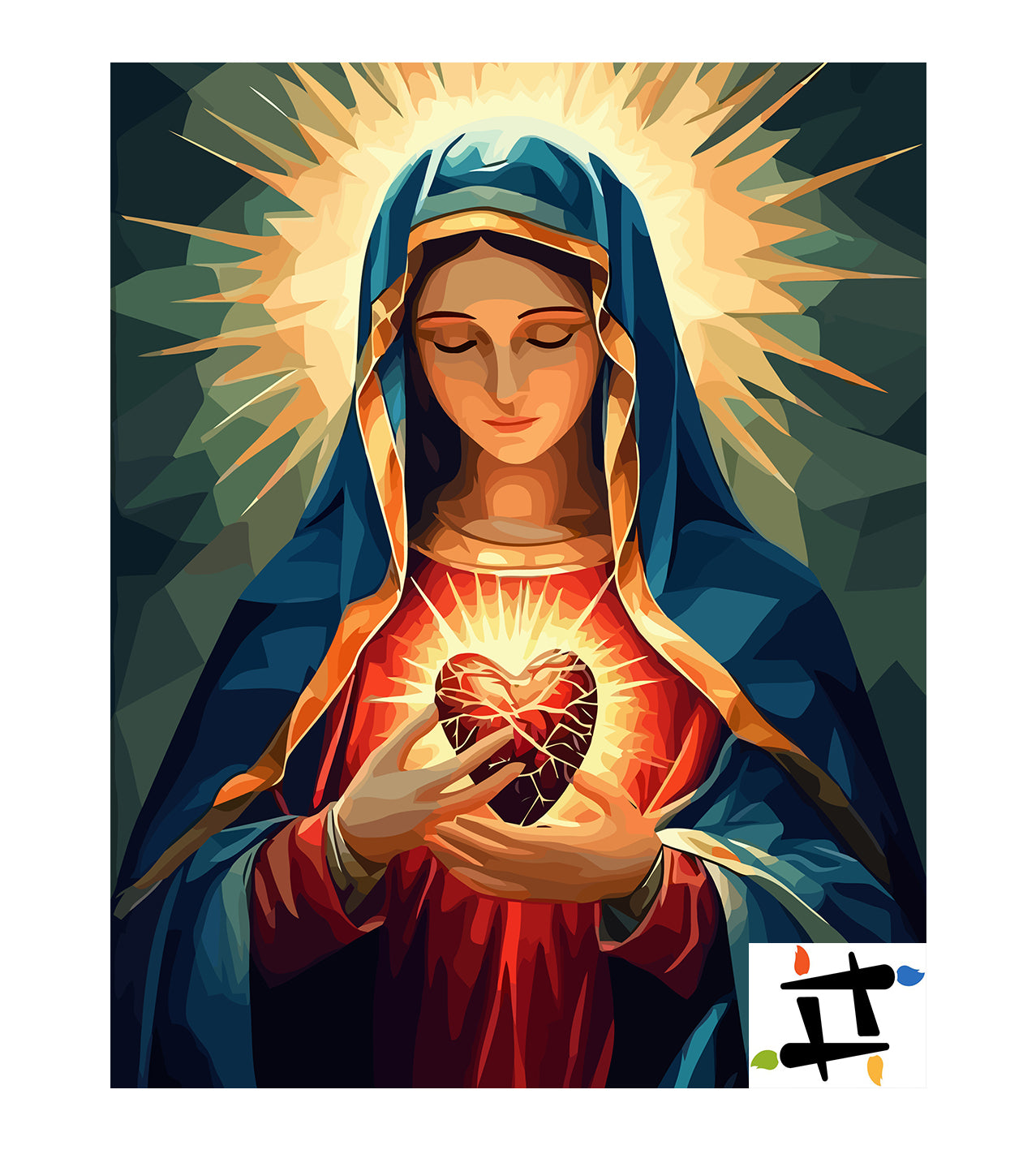 Set Pictură pe numere – Inima Neprihănită A Mariei 6248