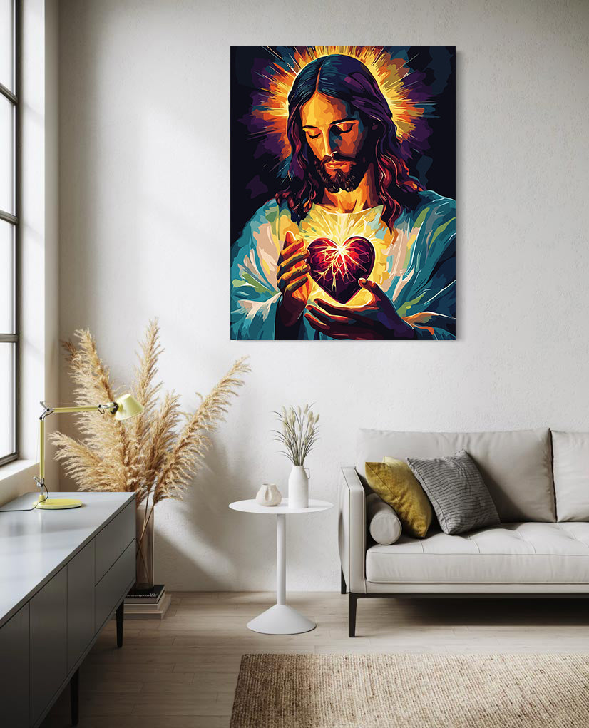Set Pictură pe numere – Inima Sacră A Lui Isus 6262