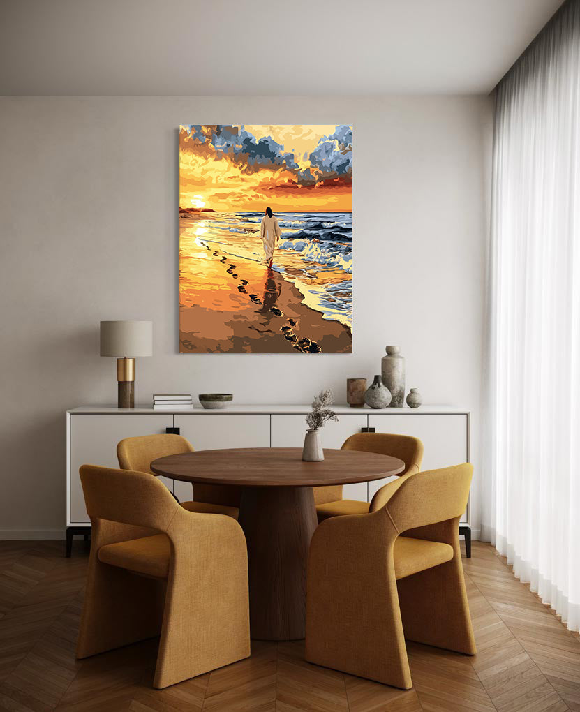 Set Pictură pe numere – Urme De Pași Pe Nisip 6266