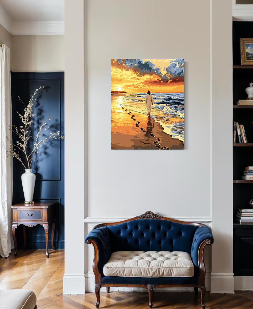 Set Pictură pe numere – Urme De Pași Pe Nisip 6266