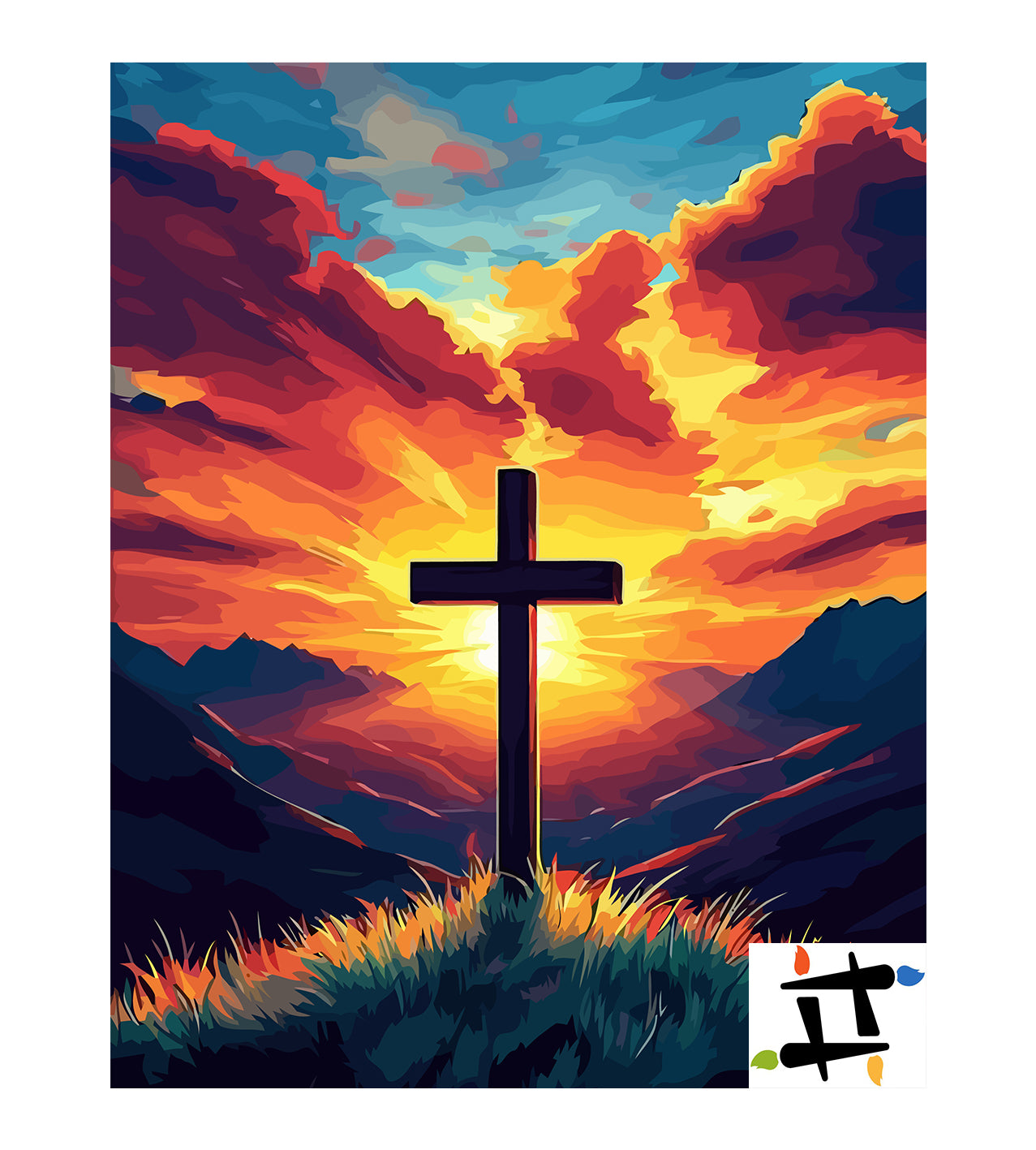 Set Pictură pe numere – Cruce Creștină 6275
