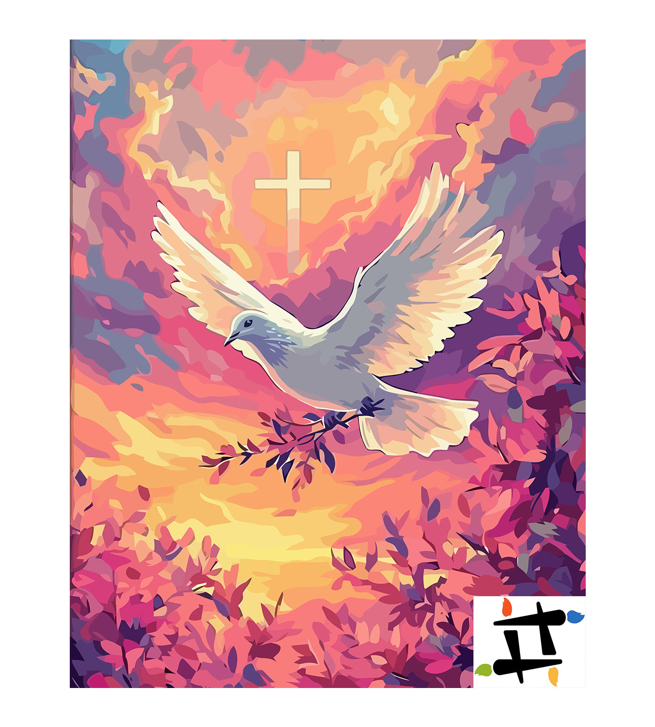 Set Pictură pe numere – Porumbelul Alb 6285