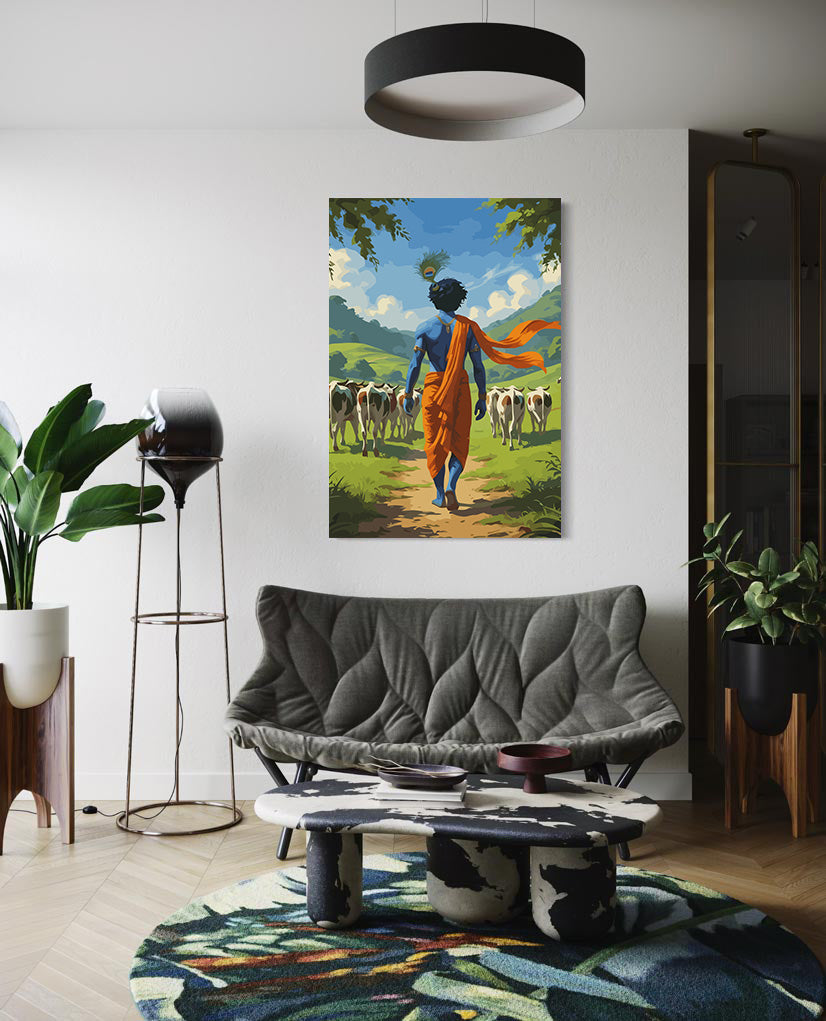 Set Pictură pe numere – Krishna Cu Văcile 6299