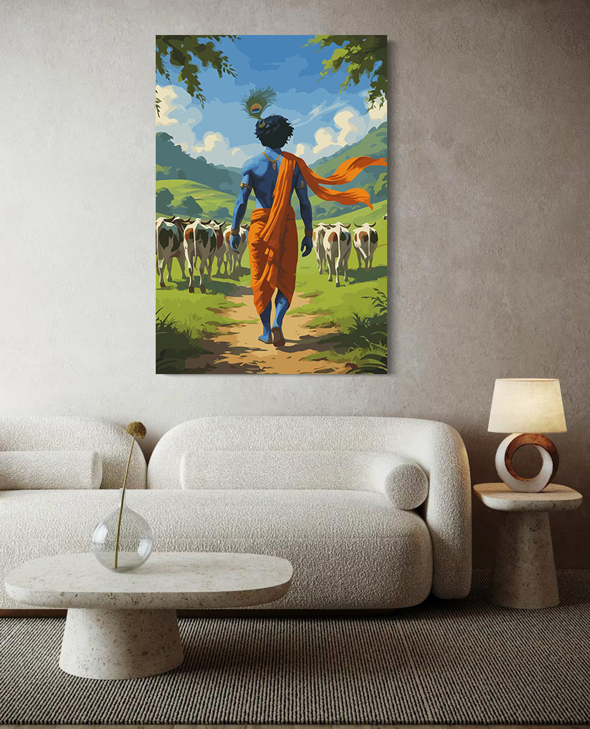 Set Pictură pe numere – Krishna Cu Văcile 6299