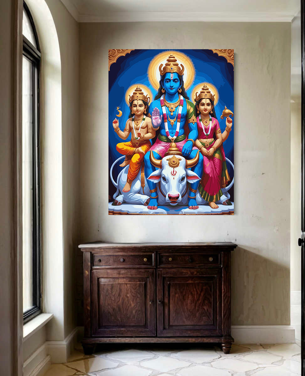 Set Pictură pe numere – Familia Lui Shiva Pe Nandi 6322