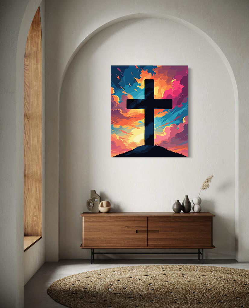 Set Pictură pe numere – Cruce La Apus 6330