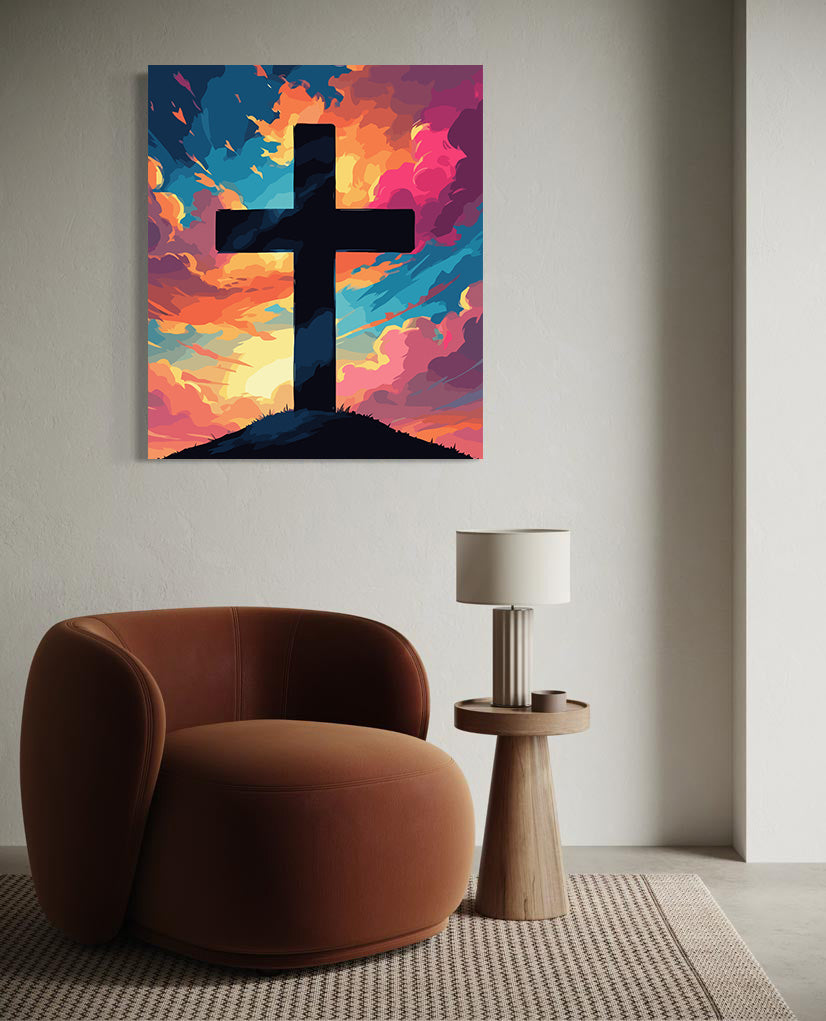 Set Pictură pe numere – Cruce La Apus 6330