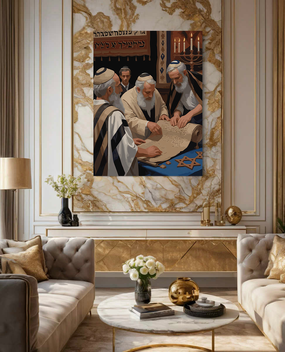 Set Pictură pe numere – Studiul Torei La Sinagogă 6339