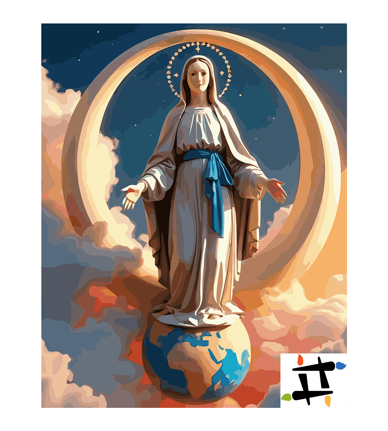 Set Pictură pe numere – Fecioara Maria 6343