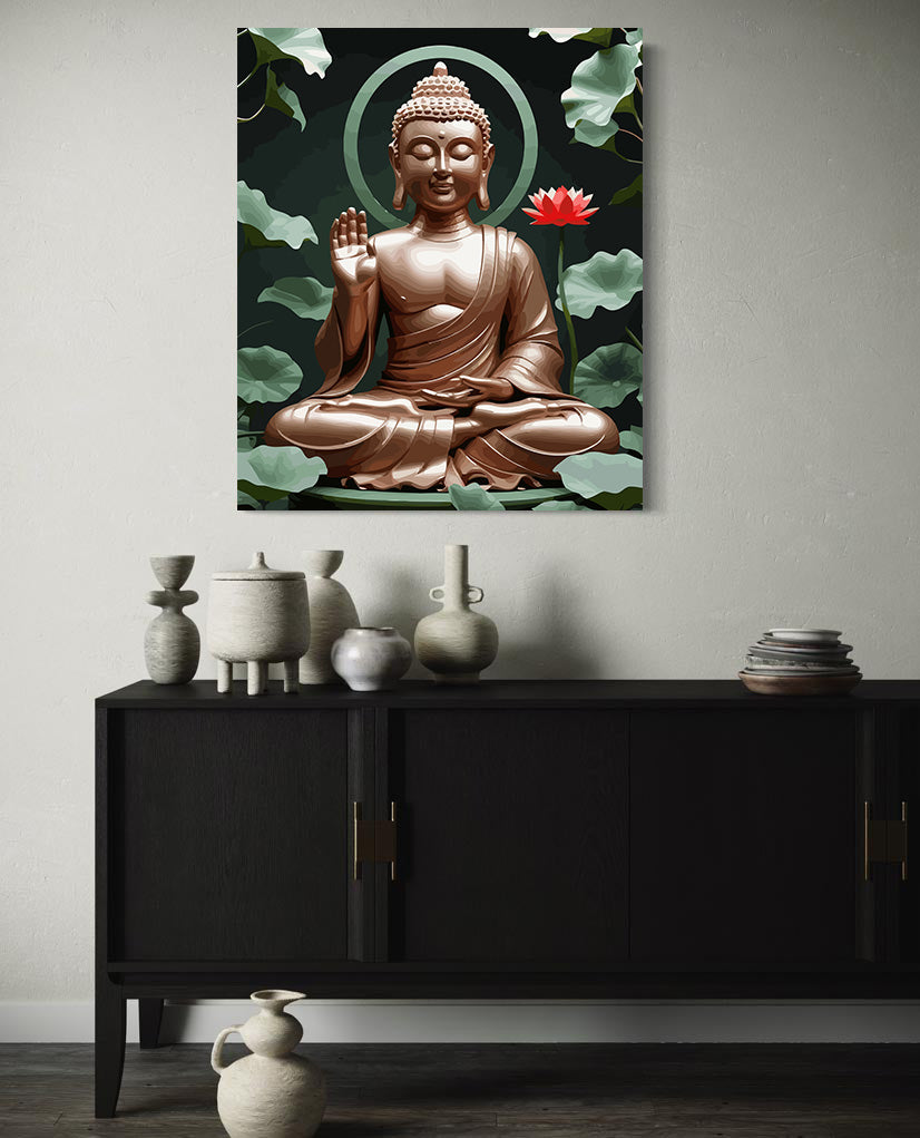 Set Pictură pe numere – Buddha În Poziția Lotus 6356