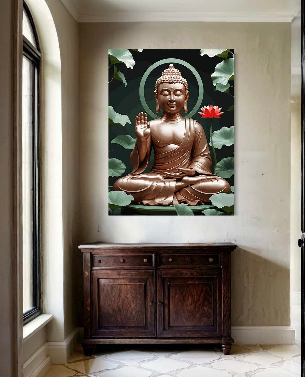 Set Pictură pe numere – Buddha În Poziția Lotus 6356