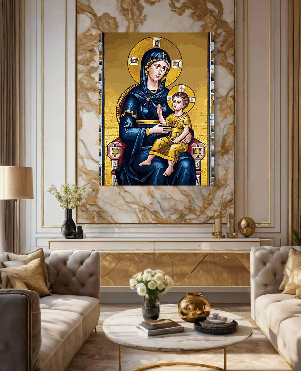 Set Pictură pe numere – Fecioara Maria Cu Pruncul Iisus 6371