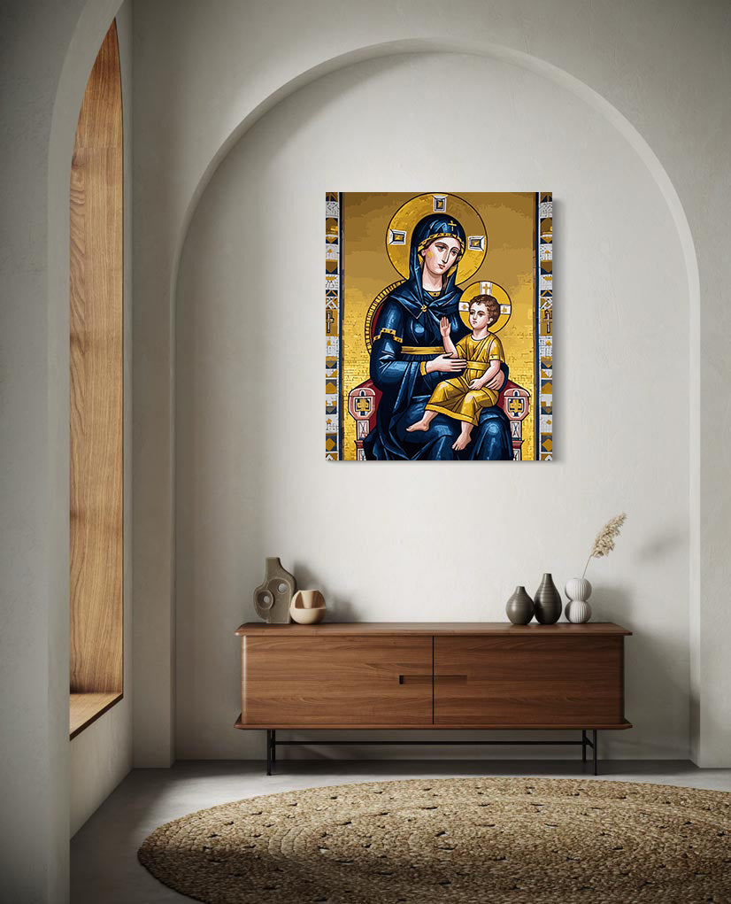 Set Pictură pe numere – Fecioara Maria Cu Pruncul Iisus 6371