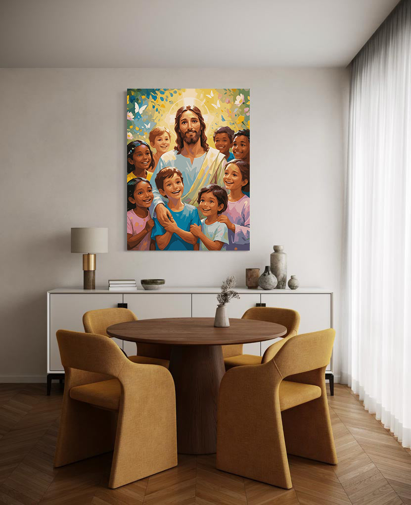 Set Pictură pe numere – Iisus Hristos Și Copiii 6373