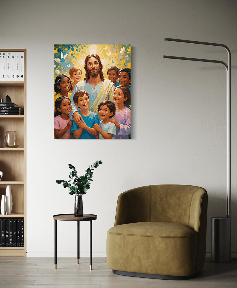Set Pictură pe numere – Iisus Hristos Și Copiii 6373