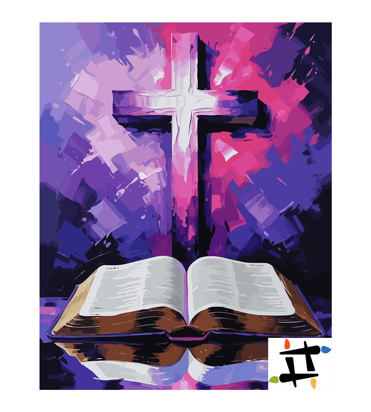 Set Pictură pe numere – Lumina Crucii Și Cuvântul Vieții 6378