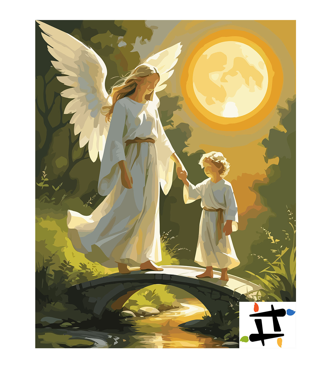 Set Pictură pe numere – Îngerul Păzitor 6396