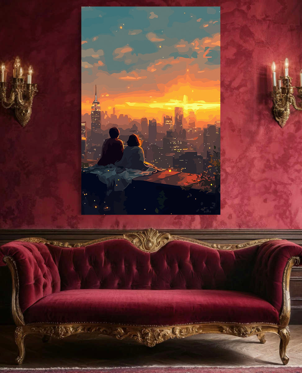 Set Pictură pe numere – Îndrăgostiți La Apus 6423