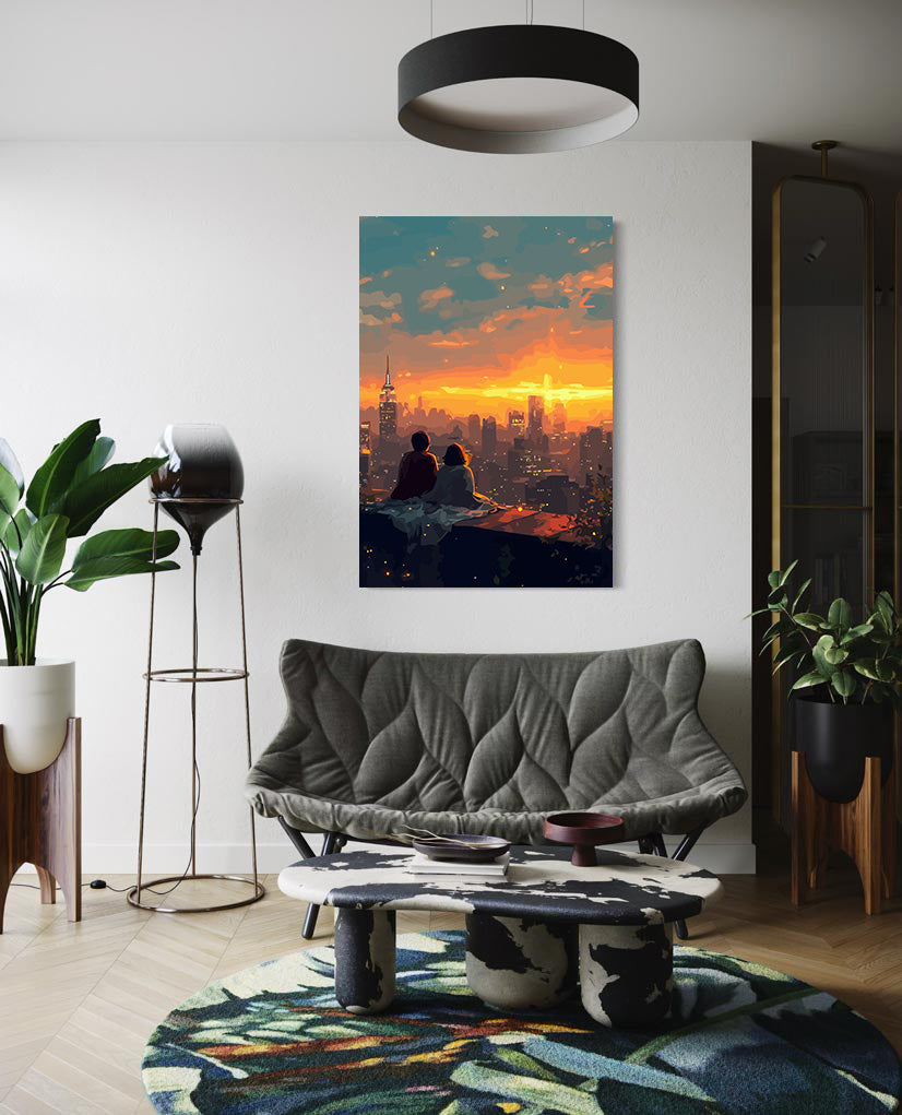 Set Pictură pe numere – Îndrăgostiți La Apus 6423