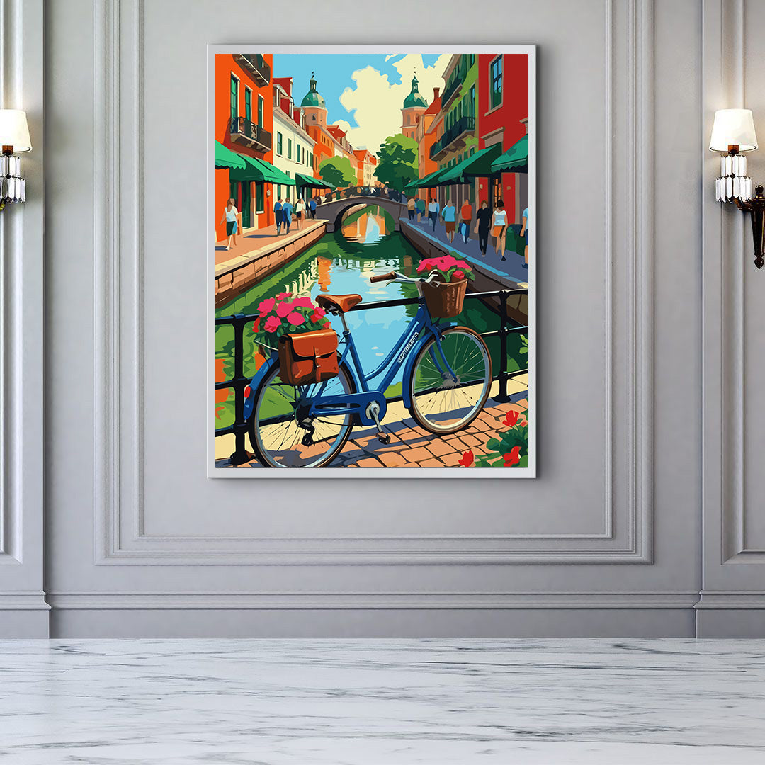 Pictura pe Numere – Bicicleta Cu Flori 6453