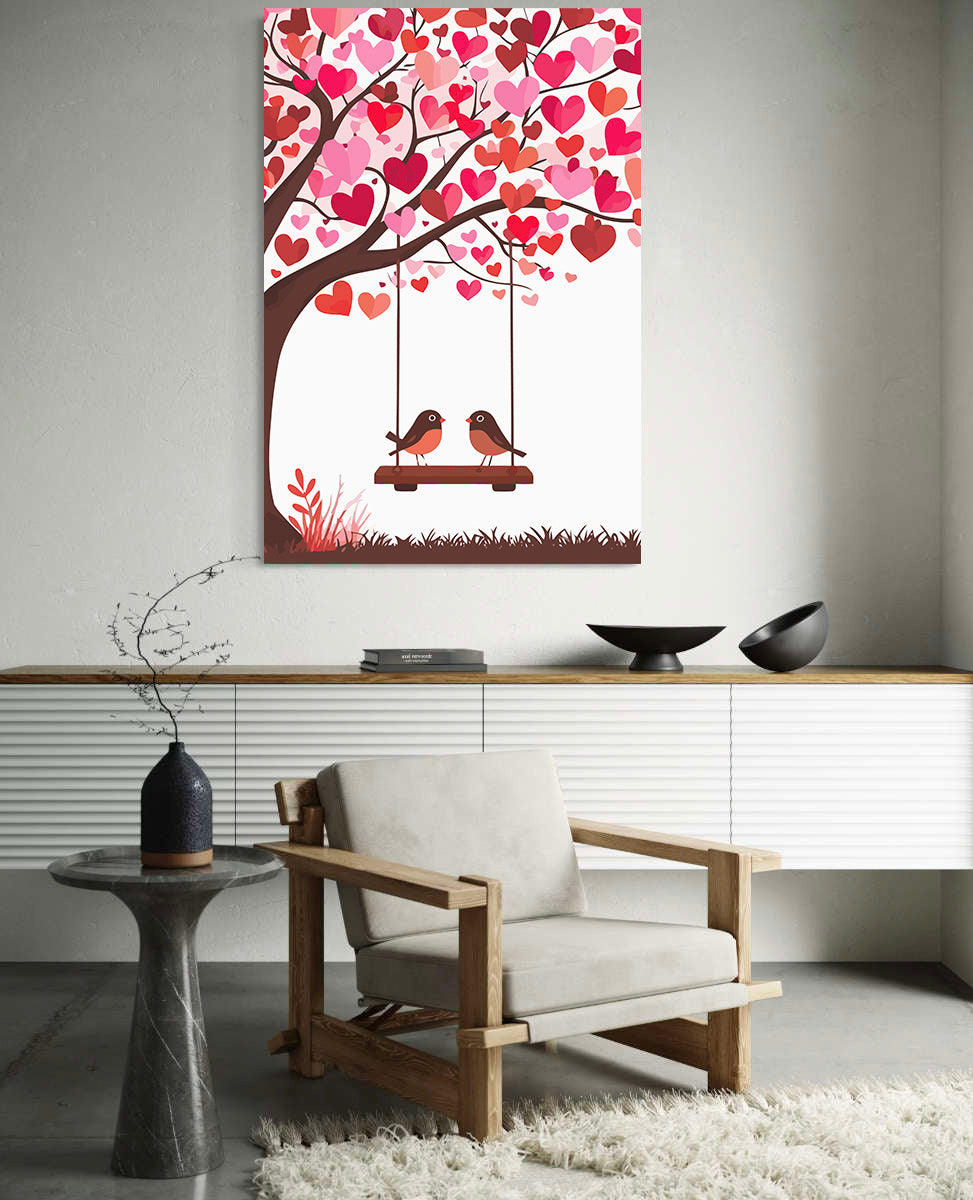 Set Pictură pe numere – Păsărele Îndrăgostite 6464