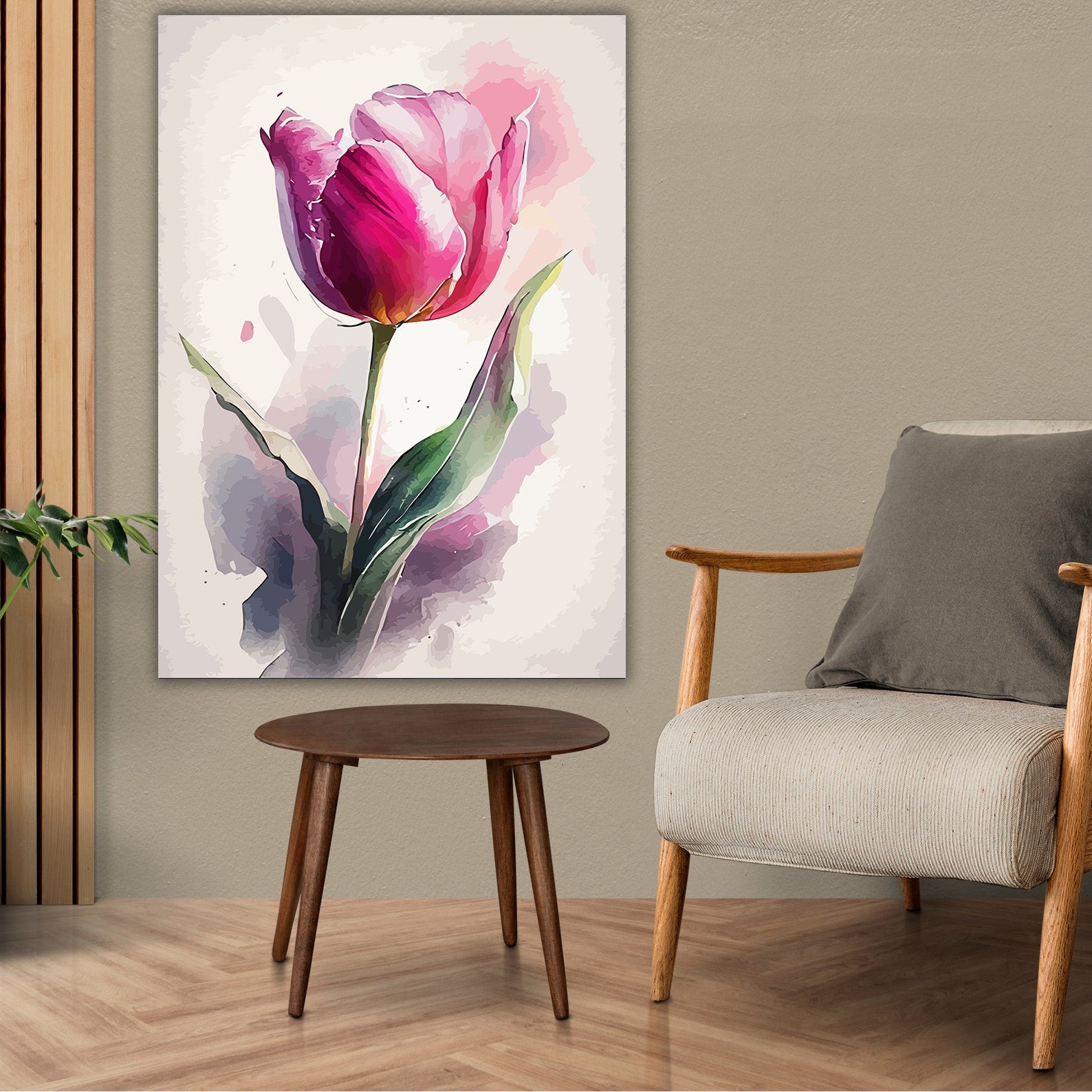 Pictura pe Numere Laleaua Roz 6472
