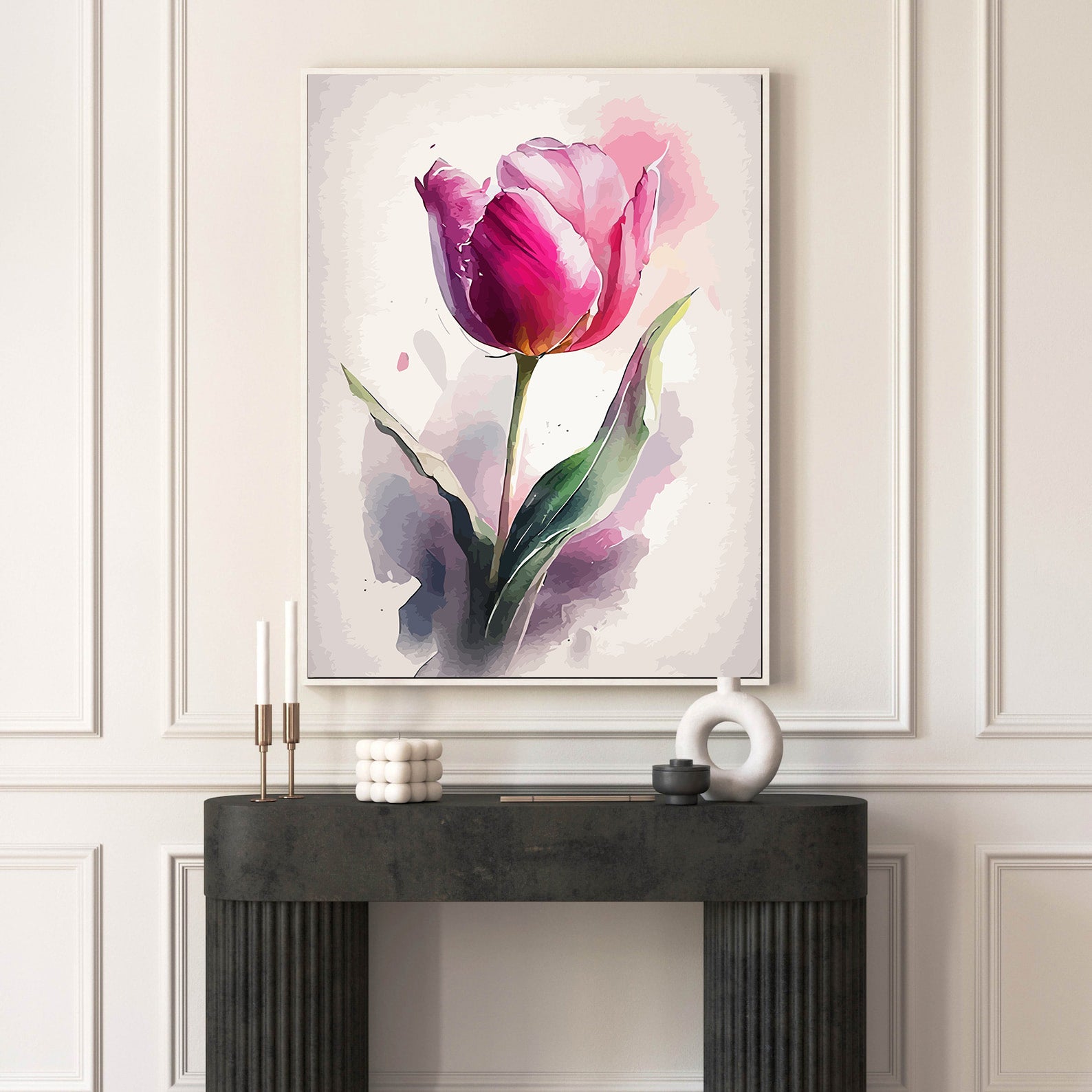 Pictura pe Numere Laleaua Roz 6472