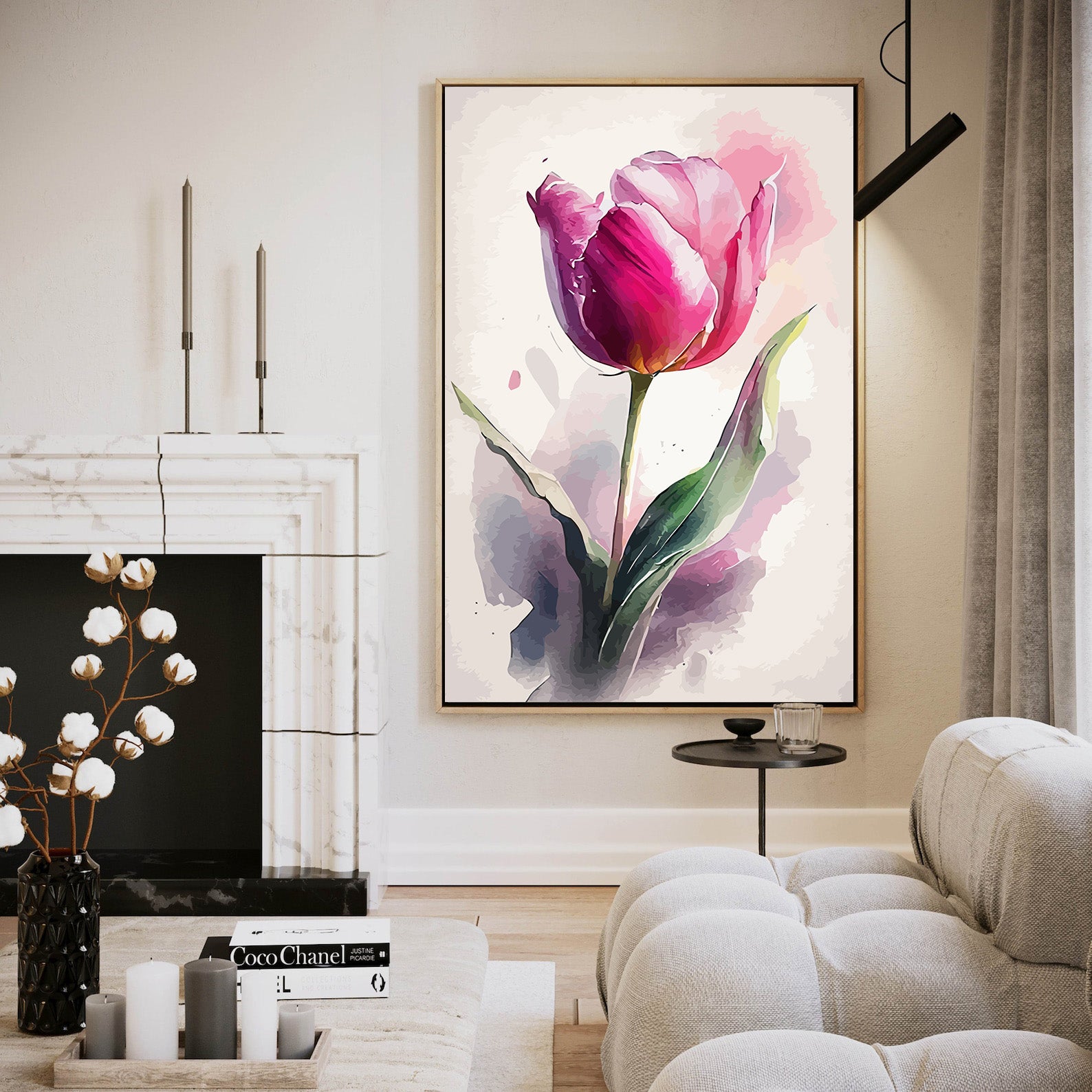 Pictura pe Numere Laleaua Roz 6472