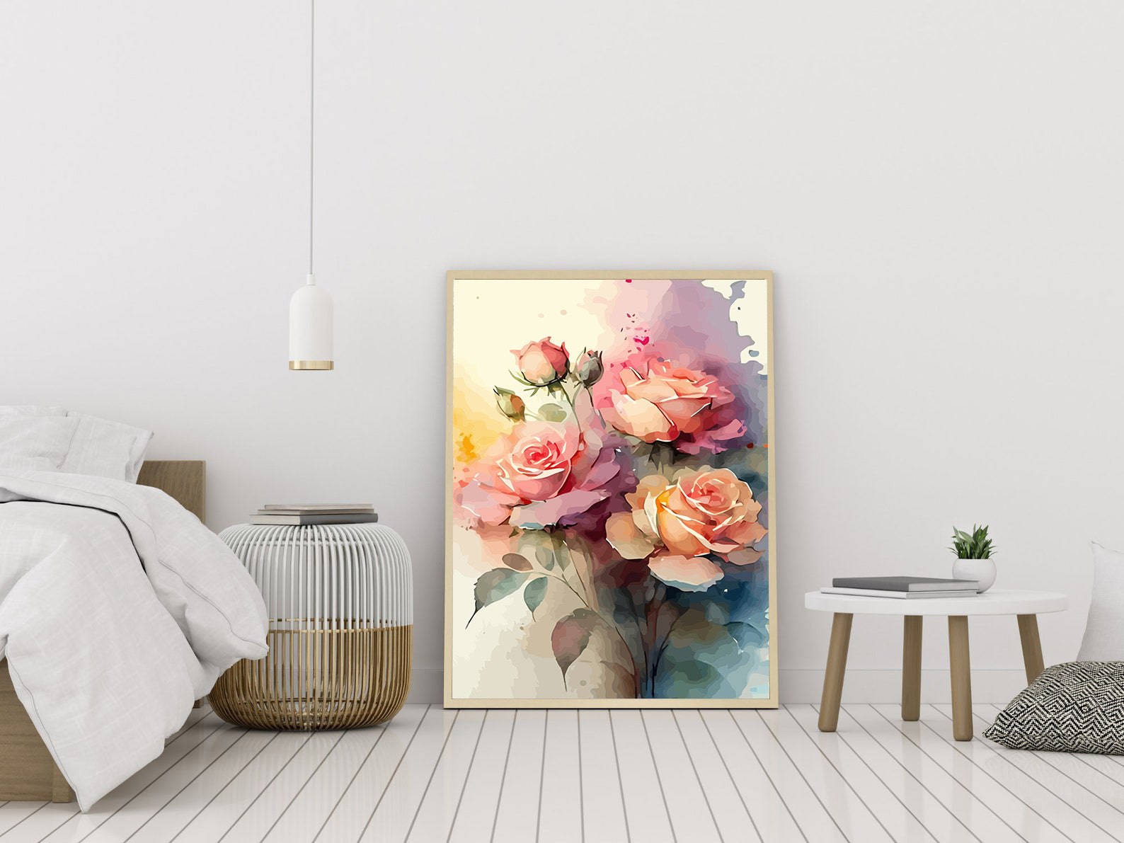 Pictura pe Numere Trandafiri Roz 6479